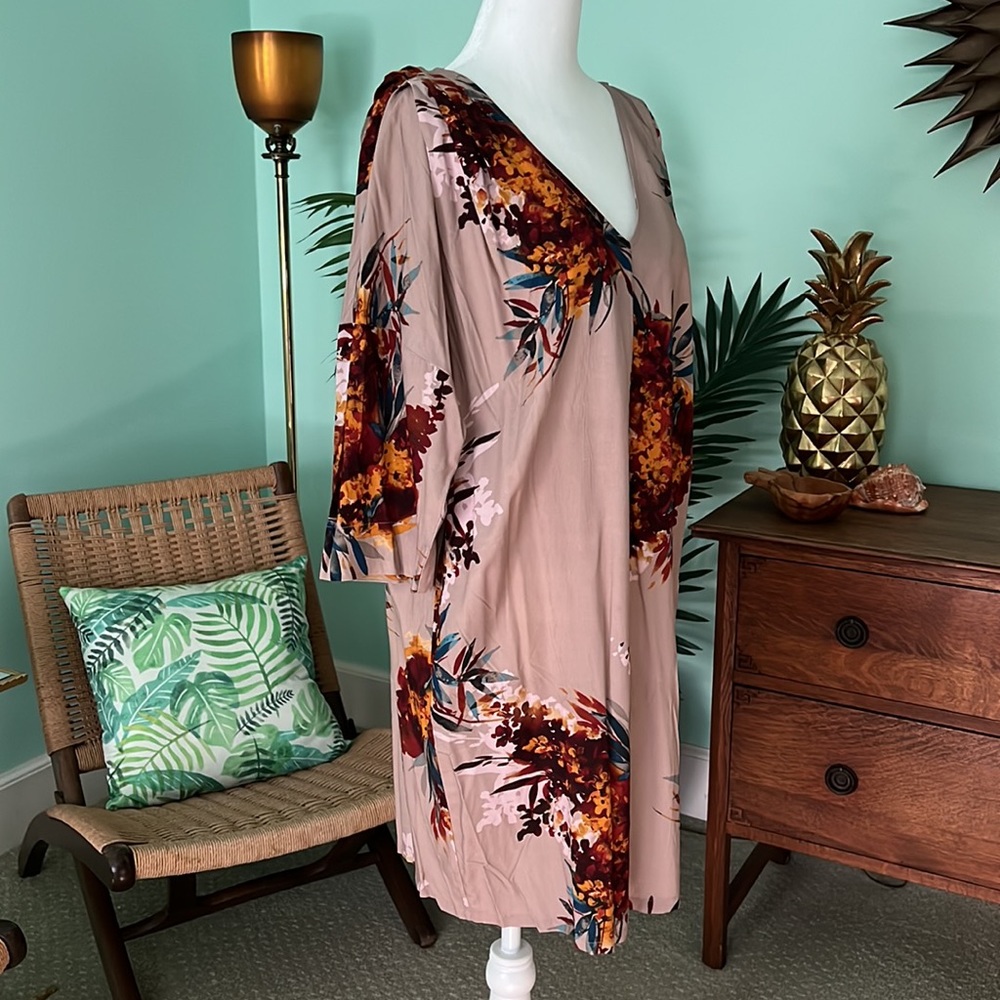 Anthropologie The Odells Harvest Floral Tunic Dress Size XS